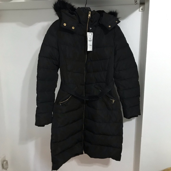 ZARA Hooded Down Coat - Picture 3 of 8
